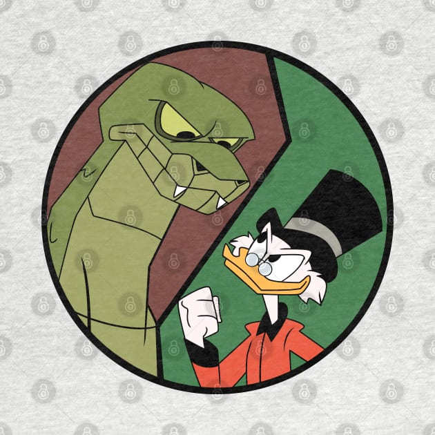 Scrooge vs.  Jormungandr by Number1Robot